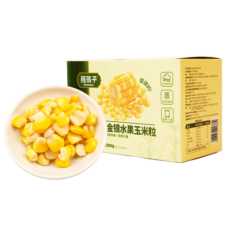 熊孩子即食金银水果玉米粒500g