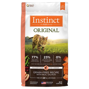 Instinct天然百利美国进口无谷三文鱼美毛全猫粮2kg