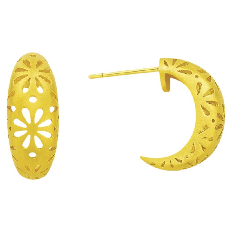 justgold花火绽放黄金耳钉