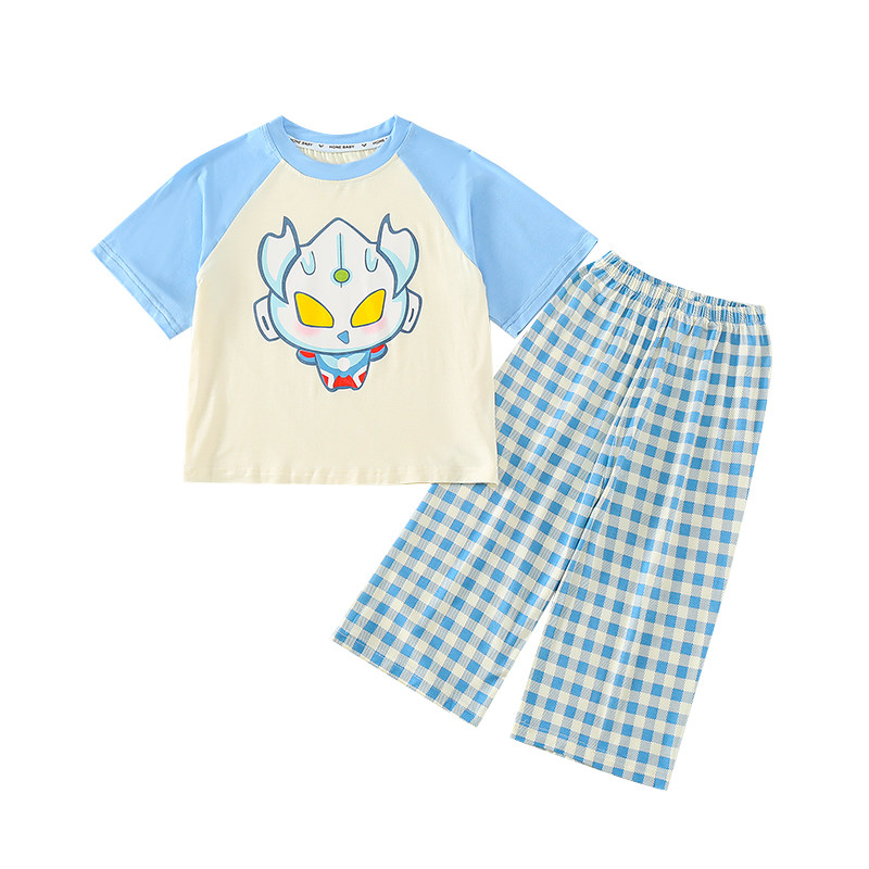 男童奥特曼莫代尔夏季家居服套装