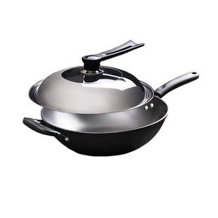 正品华邦老式铸铁炒锅黑旋风真不锈三代无涂层加厚生铁锅电磁炉