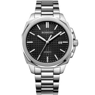 罗西尼手表男机械表勋章系列100米防水强夜光男士腕表男表