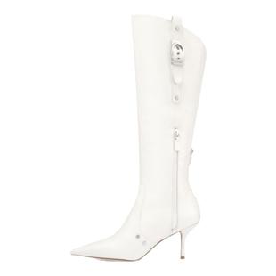 SW STUART MAVERICK 75 BOOT 秋冬金属扣带细高跟及膝靴骑士靴