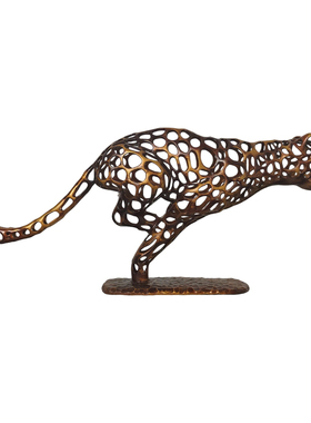 轻奢中古镂空豹系列装饰摆件