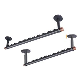 晾衣杆阳台固定式晾衣架顶装家用防风晒衣杆加厚铝合金打孔晾衣捍