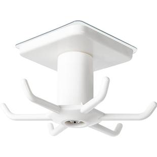 旋转挂钩厨房免打孔锅铲勺子厨具收纳架无痕粘钩挂杆墙上钥匙挂架