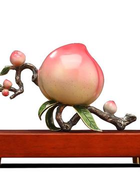 寿桃摆件送老人生日礼物