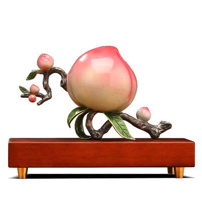 寿桃摆件送老人生日礼物