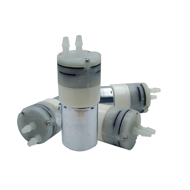全新塑料电动小型自吸隔膜水泵12V24V美容仪器真空水气两用工程泵