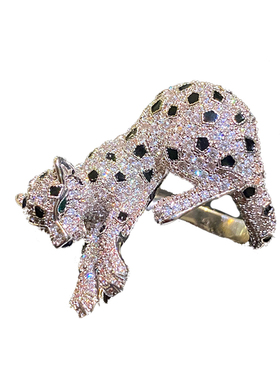 重工招财猎豹超闪贵妇戒指