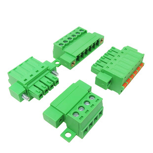 固定面板免焊15EDGKPM-KDM-3.81mm对插带耳2EDGRKC弹簧接线端子