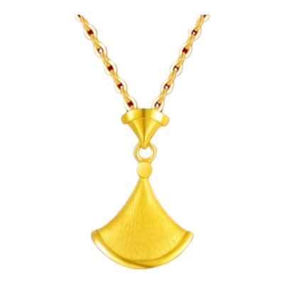 调太幅18K金小裙子项链