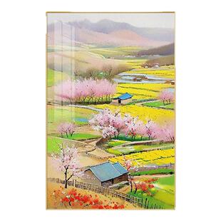 乡村田园风景入户关装饰画大芬村手绘油画山水客厅沙发背景墙挂画