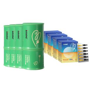 inne因你竹节钙青少年钙镁锌*4+学神DHA学生备考补脑巴康明鱼油*3