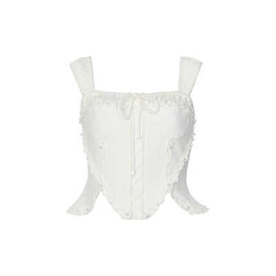 花边绑带lefame吊带背心