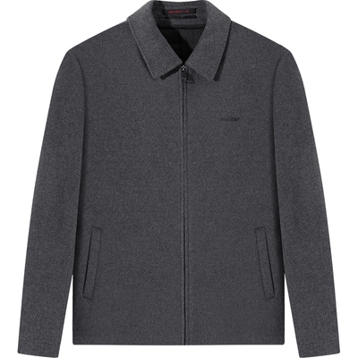 【高端系列】柒牌羽绒夹克男秋冬新款可拆卸内胆一衣两穿毛呢外套