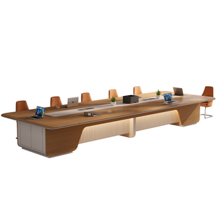 大型办公会议桌简约现代长条桌商用商务洽谈桌长方形会议桌椅组合