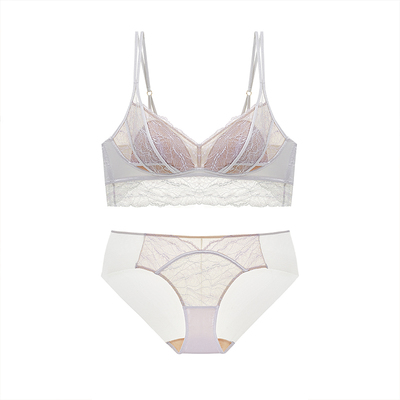 里性落雨无钢圈真丝文胸背心