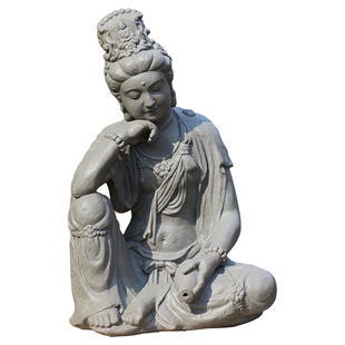 掬涵观音佛像流水摆件循环水造景水系庭院景观别墅鱼缸禅意装饰