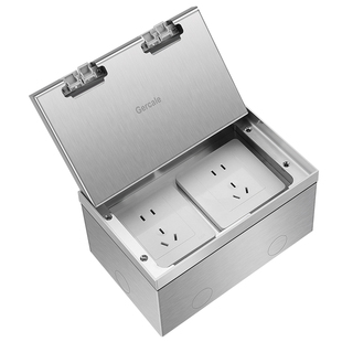 嵌入式大理石地插隐形纯平不锈钢防水地插座内装86型面板地面插座