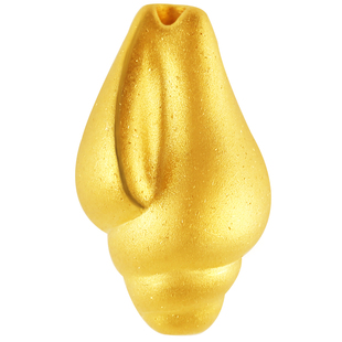 黄金个性海螺转运珠哑光手串男女3D硬金999足金背云手链配件新品