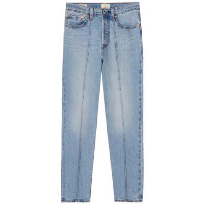 商场同款女士501高腰直筒牛仔裤