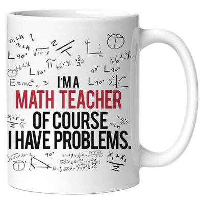 数学老师马克杯陶瓷喝水杯子