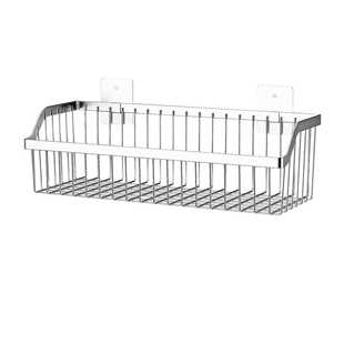 304不锈钢免打孔壁挂式收纳架厨房家用收纳篮杂物篮调味品架粘墙