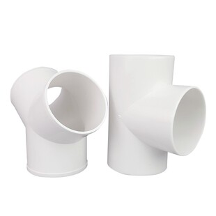 ABS三通分接头Y形T形排烟排风管分接头pvc管道软管接头100/150mm