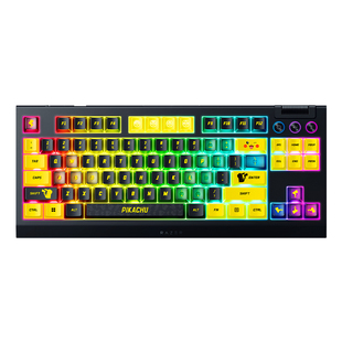 Razer雷蛇黑寡妇蜘蛛V4竞技极速版皮卡丘三模热插拔电脑机械键盘