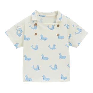 whitewheat儿童2025夏季新款上衣男女童纯棉宝宝polo衫薄t恤短袖