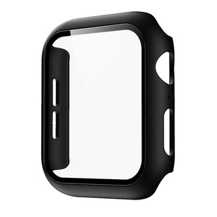 iWatch保护壳纯色磨砂适用S9苹果se手表玻璃屏幕s10壳膜一体s8套7