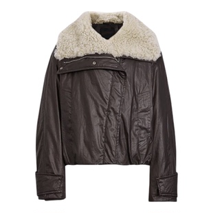 艾诺丝尚忆2025冬新款休闲时尚毛领短款羽绒服外套女004163