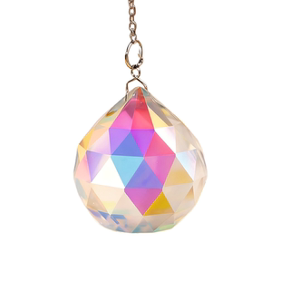 丁达尔效应光棱镜太阳光捕手摆件水晶挂件水滴形阳光捕手创意玩具