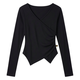 舞蹈上衣女款新款形体现代舞衣服训练服古典舞舞蹈练功服冬天短袖