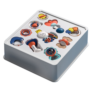 英国evoceler新生婴儿玩具手摇铃宝宝益智抓握牙胶可咬0-6个月1岁