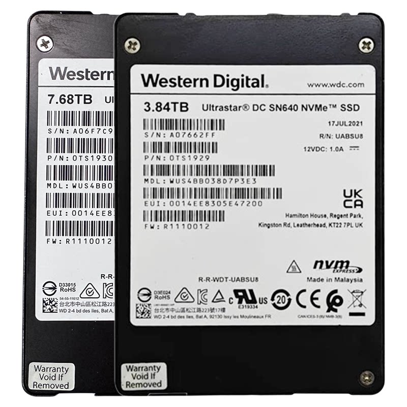 西*数固态硬盘 SN640 3.84T/7.68T U.2NVMe企业级存储高速缓存SSD