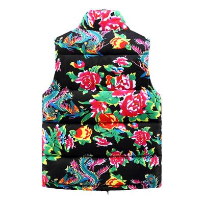 东北大花加厚保暖马甲