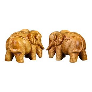 崖柏手把件文玩雕刻木质工艺礼品富贵象富甲麒麟小摆件把玩挂件玩