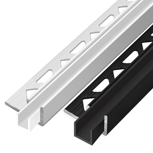 铝合金F型槽玻璃卡槽淋浴房收口条卫生间隔断预埋件收边条