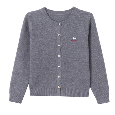 恒源祥100%纯羊毛针织开衫上衣女