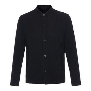 callisto卡利斯特翻领外套暗纹肌理男装柔软舒适宽松衬衫针织夹克