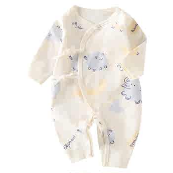 婧麒婴儿连体衣秋季衣服秋装纯棉薄款长袖新生儿宝宝和尚服外出服实付32.9元到手包邮