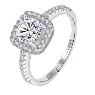 结婚对戒情侣假钻戒一对仿真婚戒求婚婚礼钻石戒指可调节仪式道具