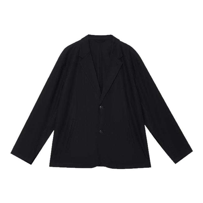 【麻混纺】杰克琼斯男装夏季西服外套简约纯色两粒扣平驳领宽松