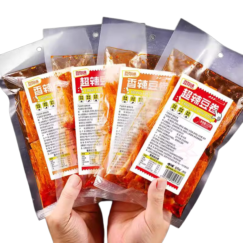 豆有味卷皮辣条爆腐片休