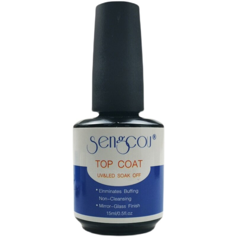 sengcou美甲店专用大瓶功能胶超亮牢固持久耐磨免洗钢化镀晶封层