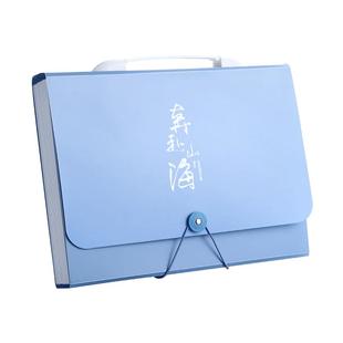 a4文件夹插页透明试卷收纳袋小学生专用卷子整理神器可定制风琴包多层资料册大容量初高中加厚手提科目分类袋