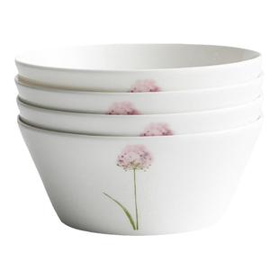 唯润骨瓷面碗组合装6只米饭碗中号家用饭碗大号斗笠拉面碗