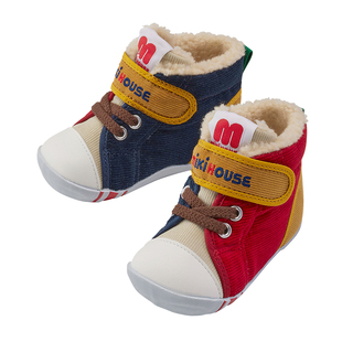 MIKIHOUSE棉鞋儿童冬鞋加绒加厚宝宝鞋日本制法兰绒保暖童鞋冬季